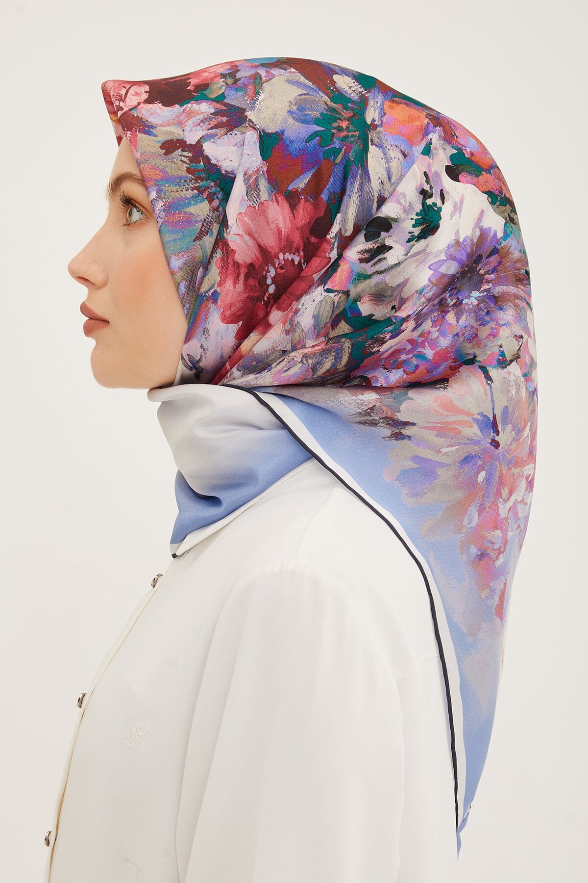 Armine Estella Floral Silk Scarf #34 Silk Hijabs,Armine Armine 