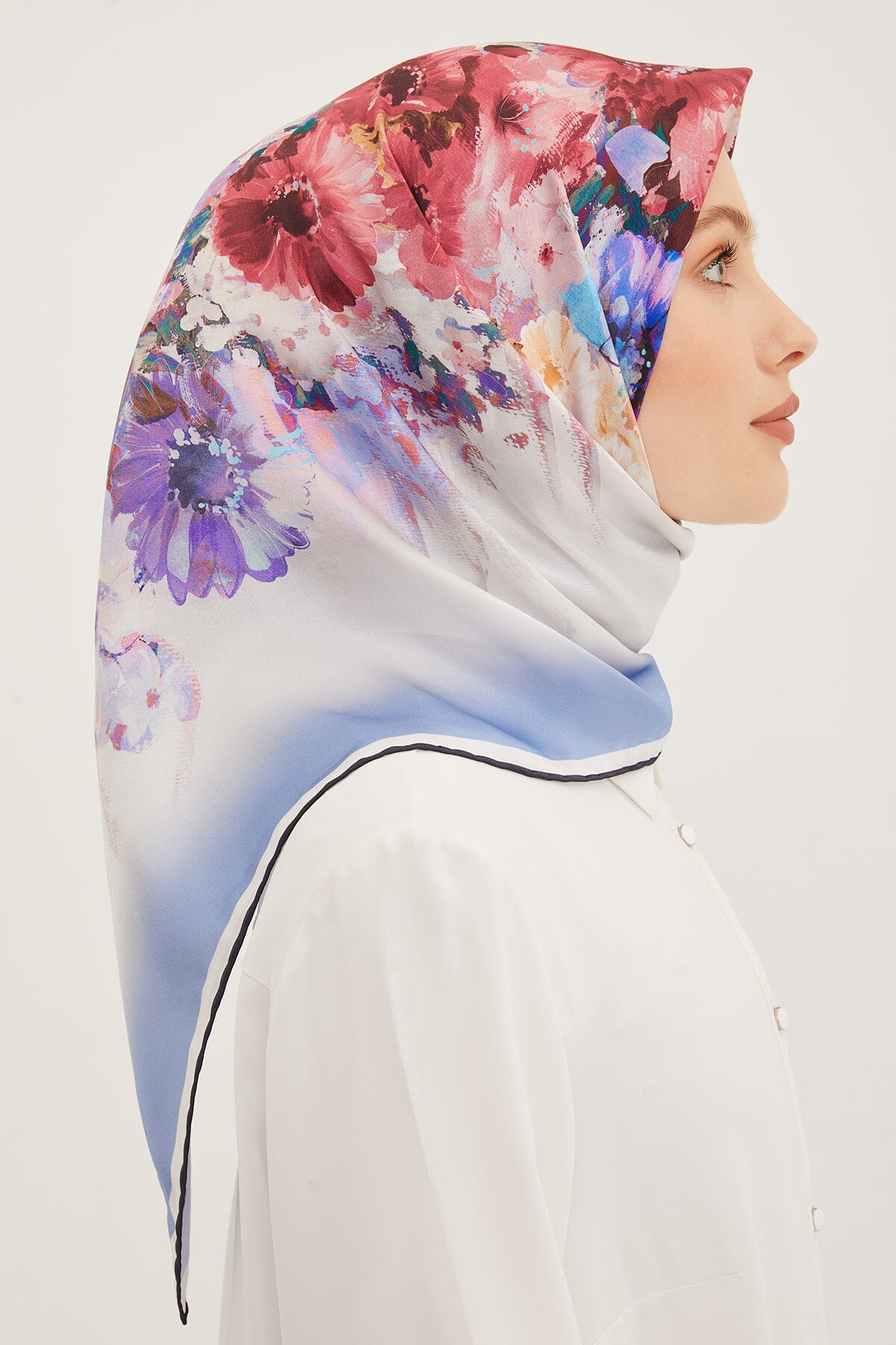Armine Estella Floral Silk Scarf #34 Silk Hijabs,Armine Armine 
