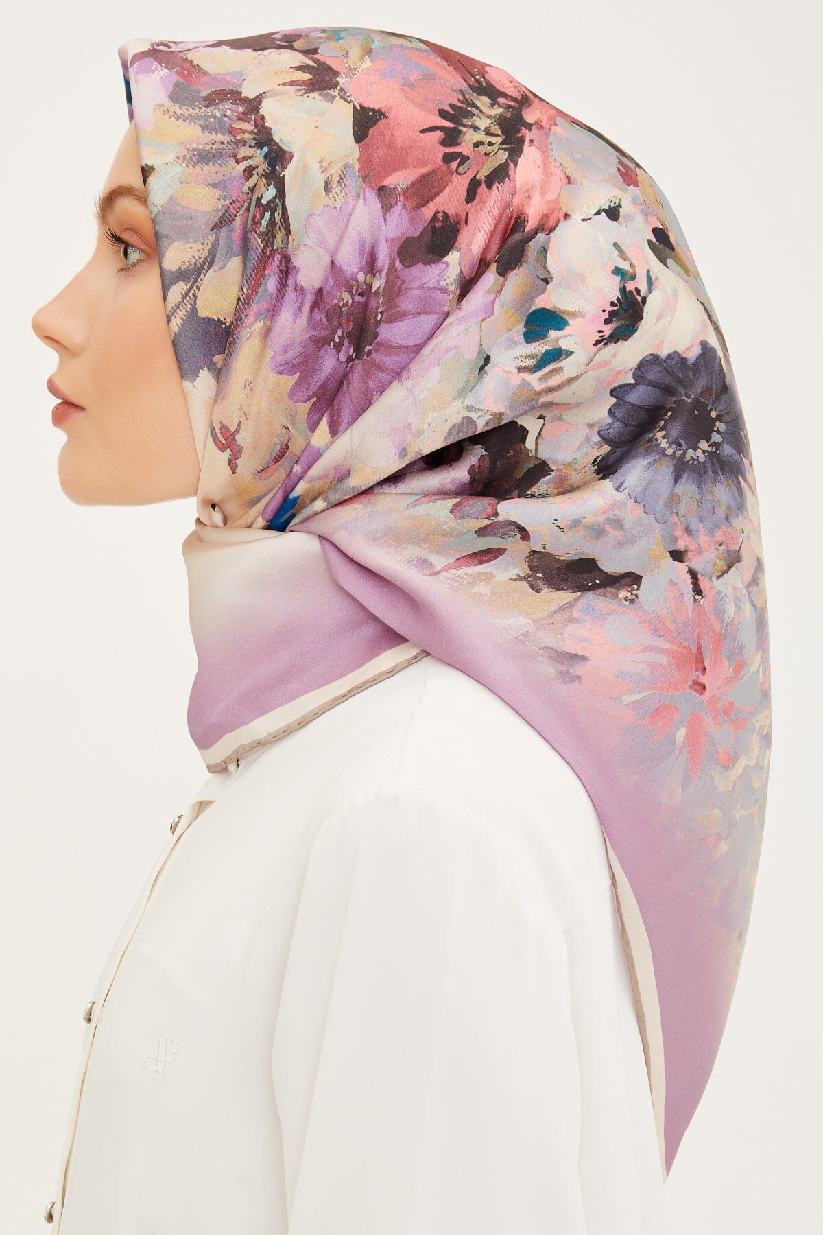 Armine Estella Floral Silk Scarf #7 Silk Hijabs,Armine Armine 