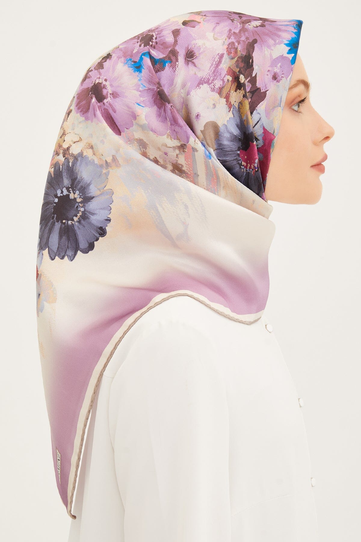 Armine Estella Floral Silk Scarf #7 Silk Hijabs,Armine Armine 