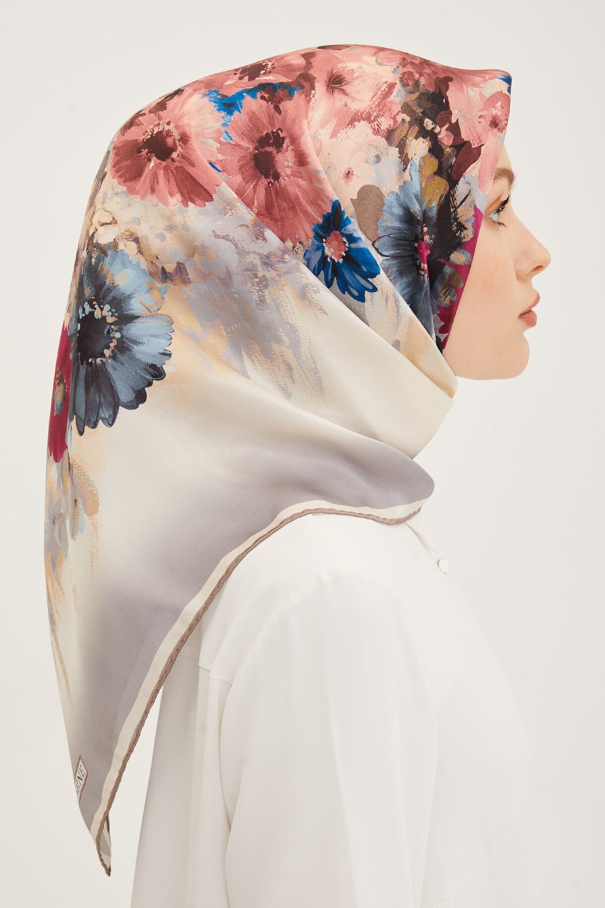 Armine Estella Floral Silk Scarf #8 Silk Hijabs,Armine Armine 