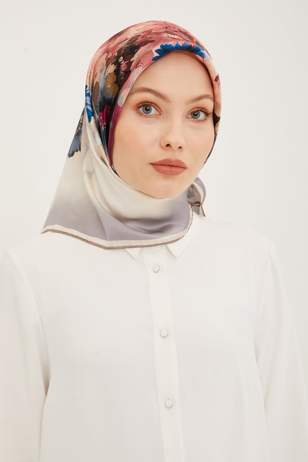 Armine Estella Floral Silk Scarf #8 Silk Hijabs,Armine Armine 