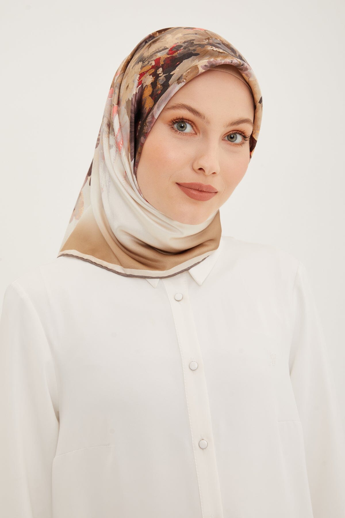 Armine Estella Floral Silk Scarf #9 Silk Hijabs,Armine Armine 