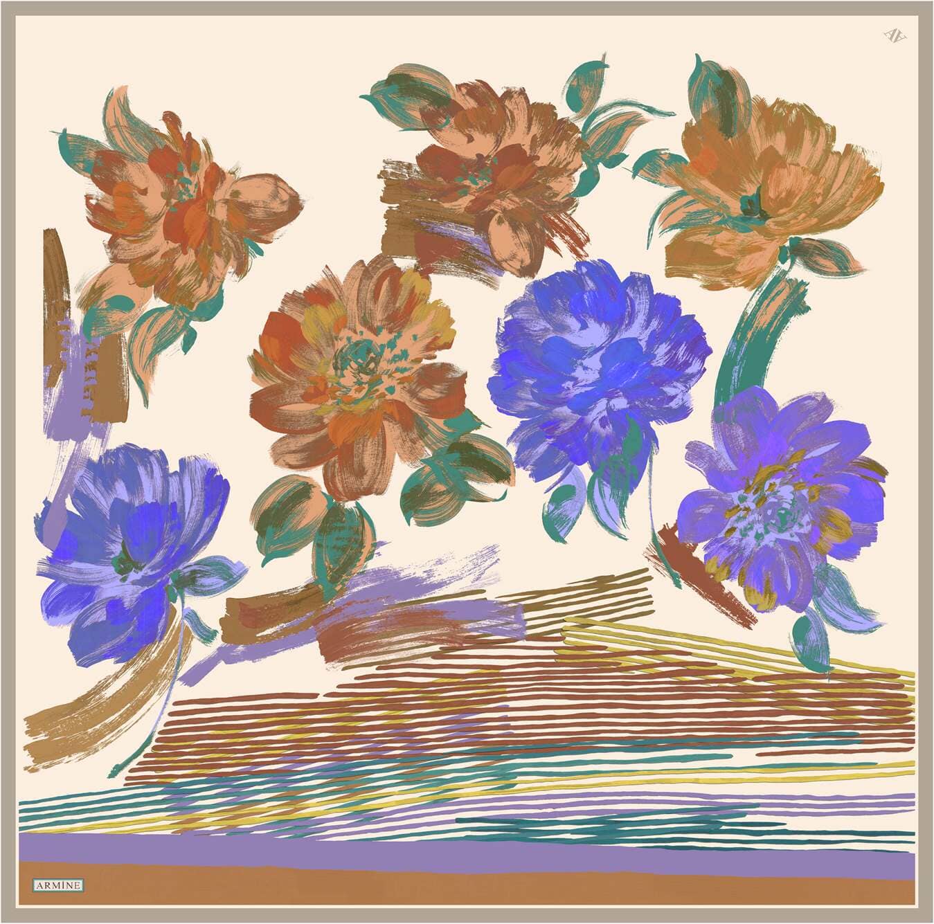 Armine Estelle Floral Silk Scarf 