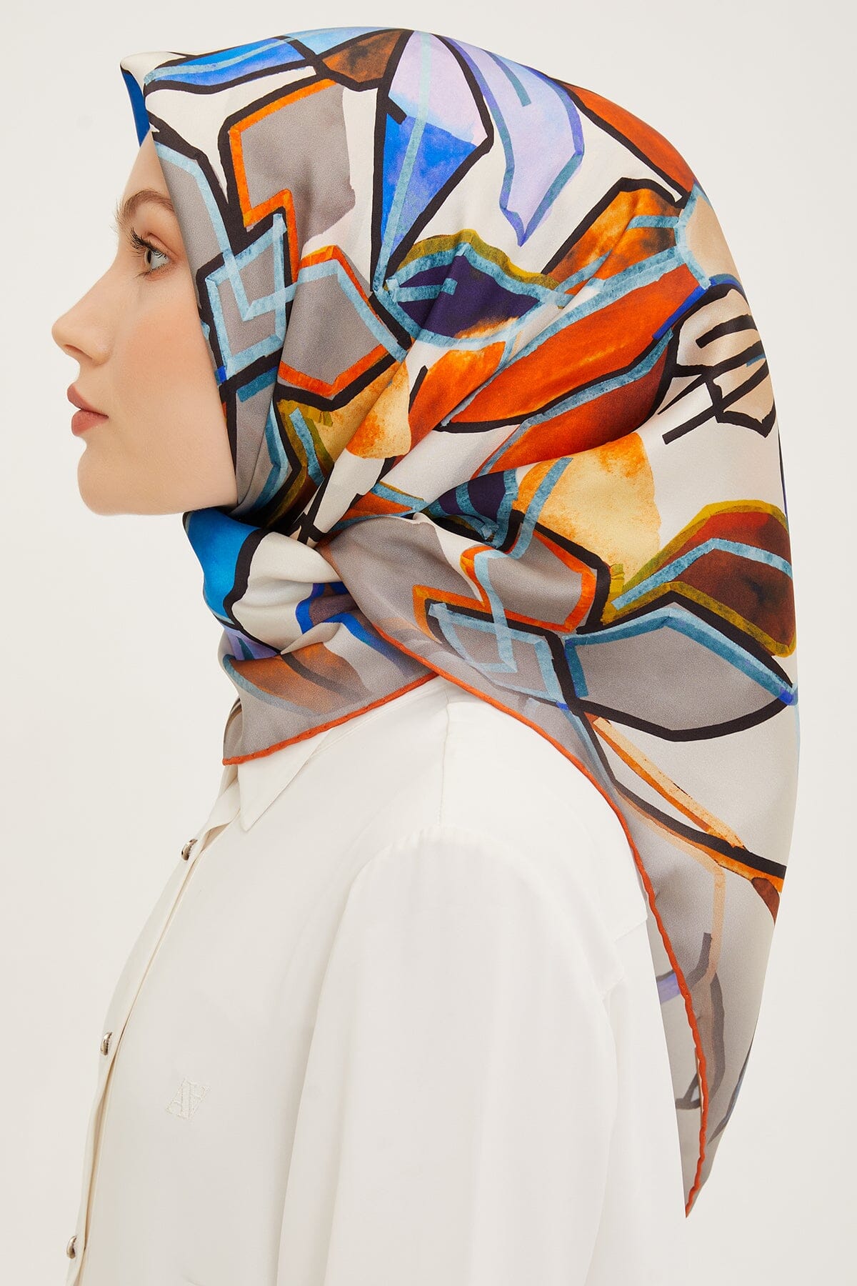 Armine Fion Floral Silk Scarf #3 Silk Hijabs,Armine Armine 