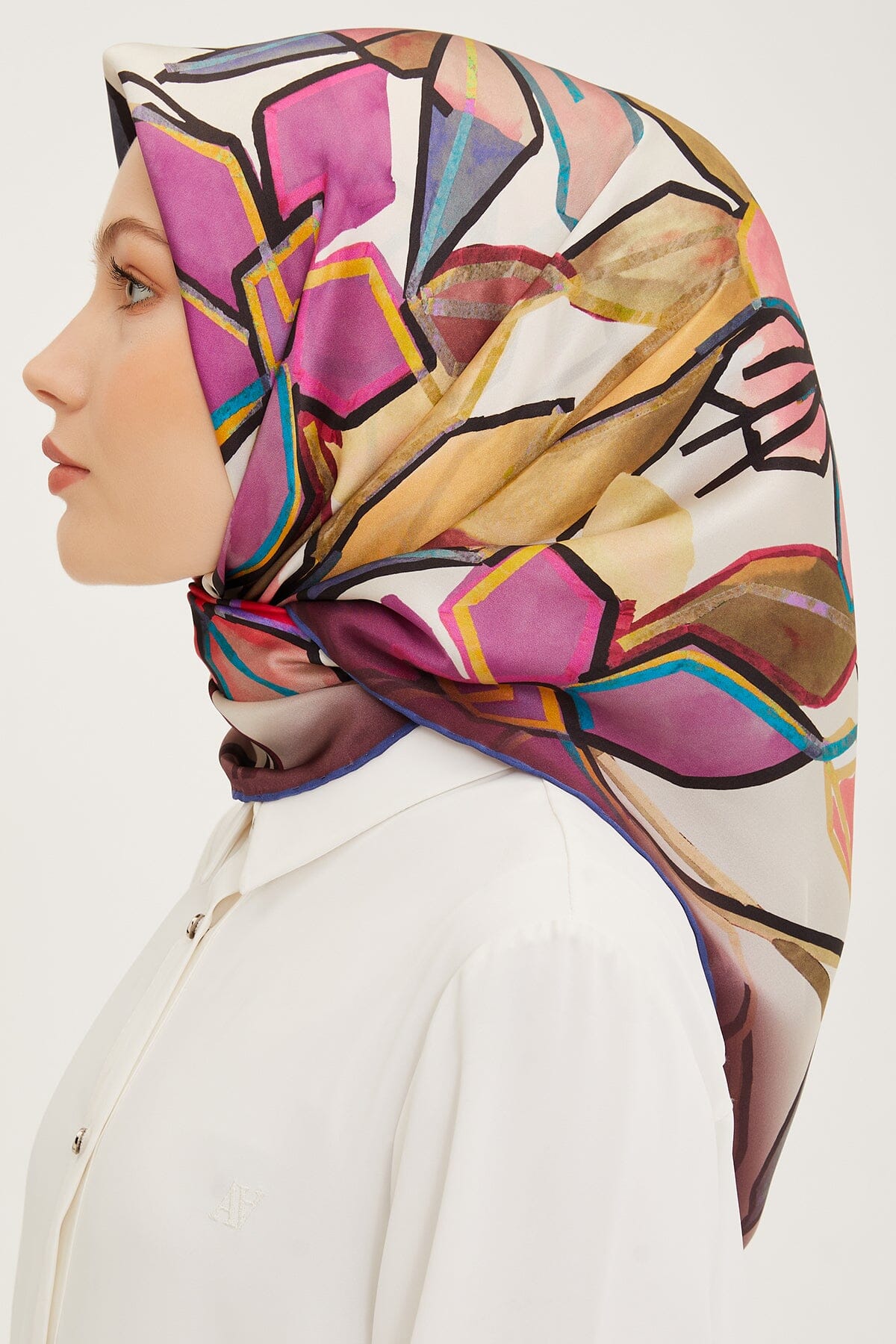 Armine Fion Floral Silk Scarf #34 Silk Hijabs,Armine Armine 