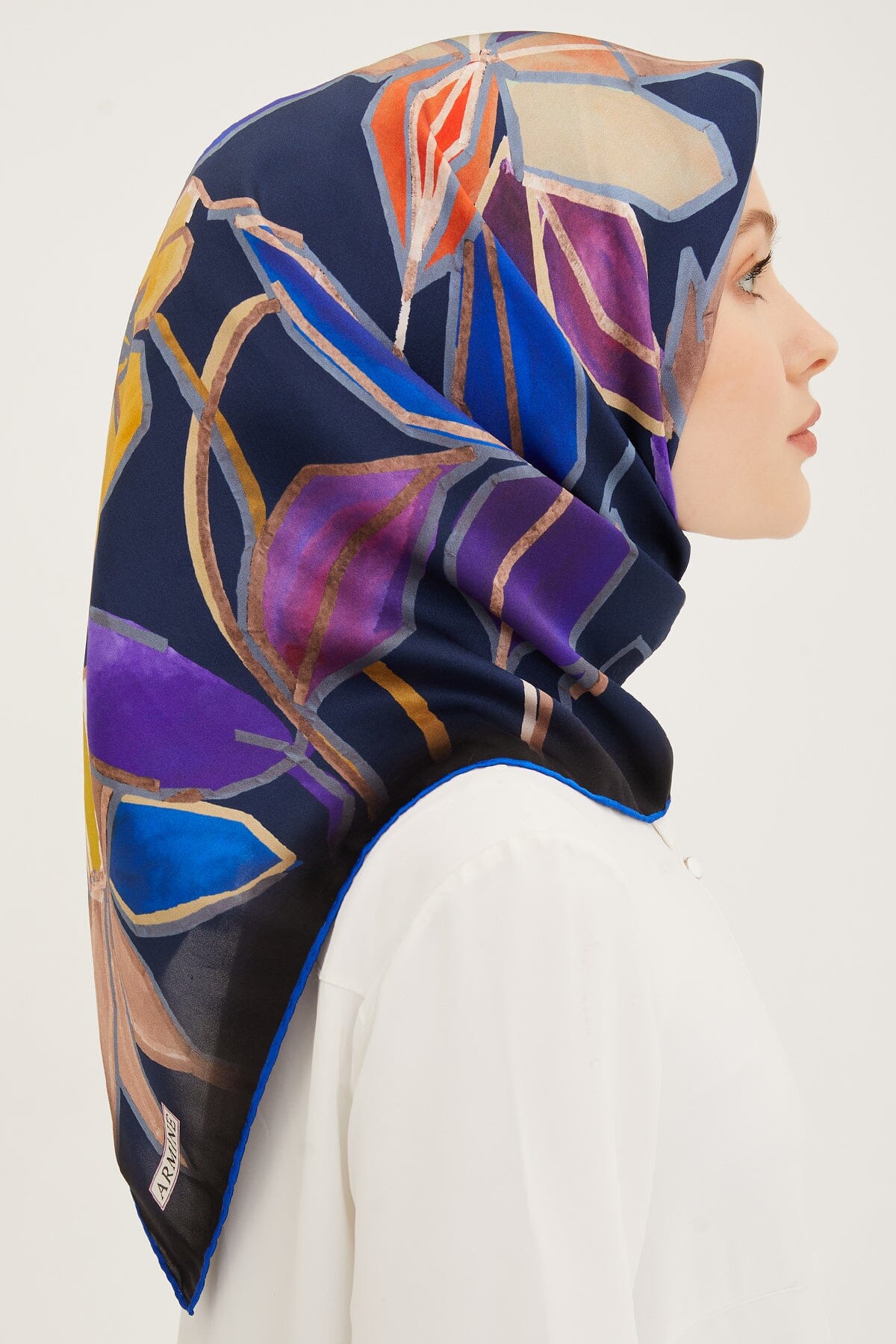 Armine Fion Floral Silk Scarf #35 Silk Hijabs,Armine Armine 