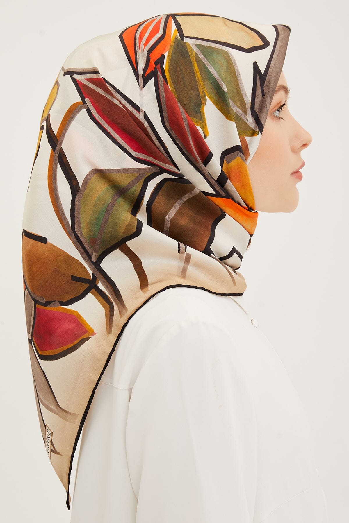 Armine Fion Floral Silk Scarf #36 Silk Hijabs,Armine Armine 