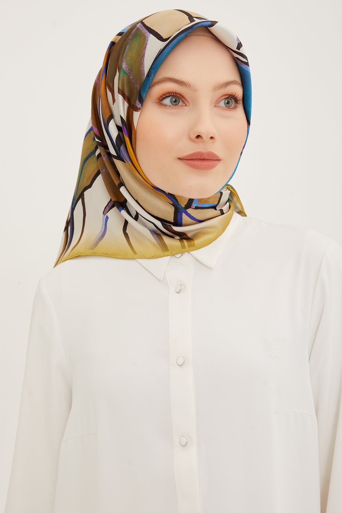 Armine Fion Floral Silk Scarf #50 Silk Hijabs,Armine Armine 
