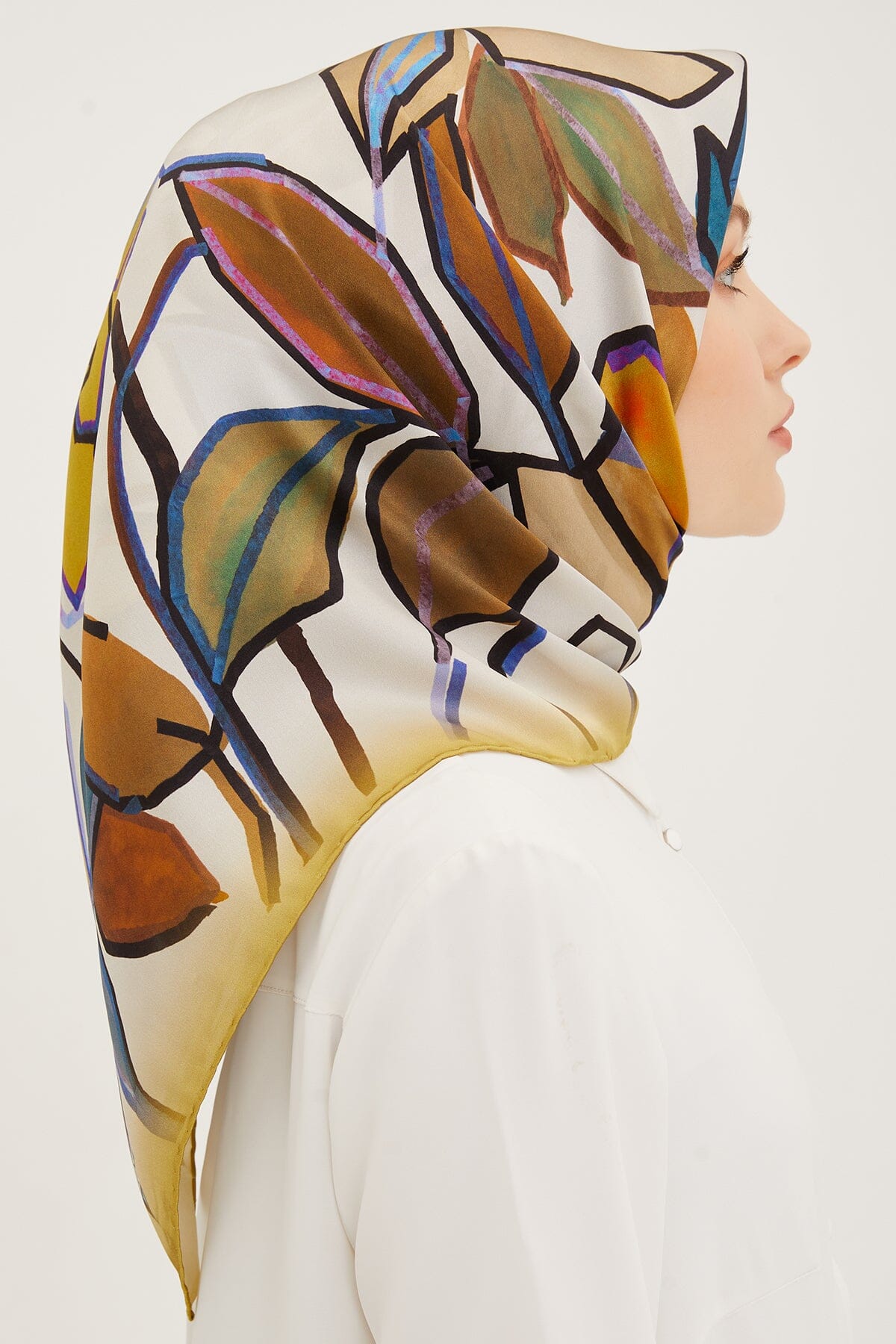 Armine Fion Floral Silk Scarf #50 Silk Hijabs,Armine Armine 