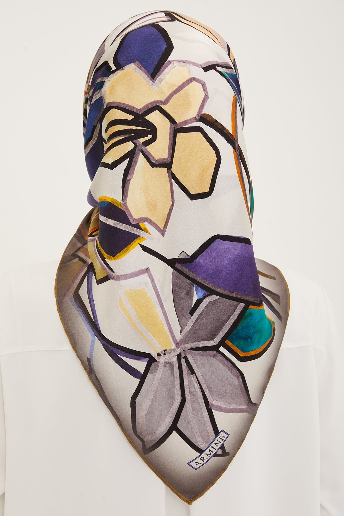 Armine Fion Floral Silk Scarf #6 Silk Hijabs,Armine Armine 