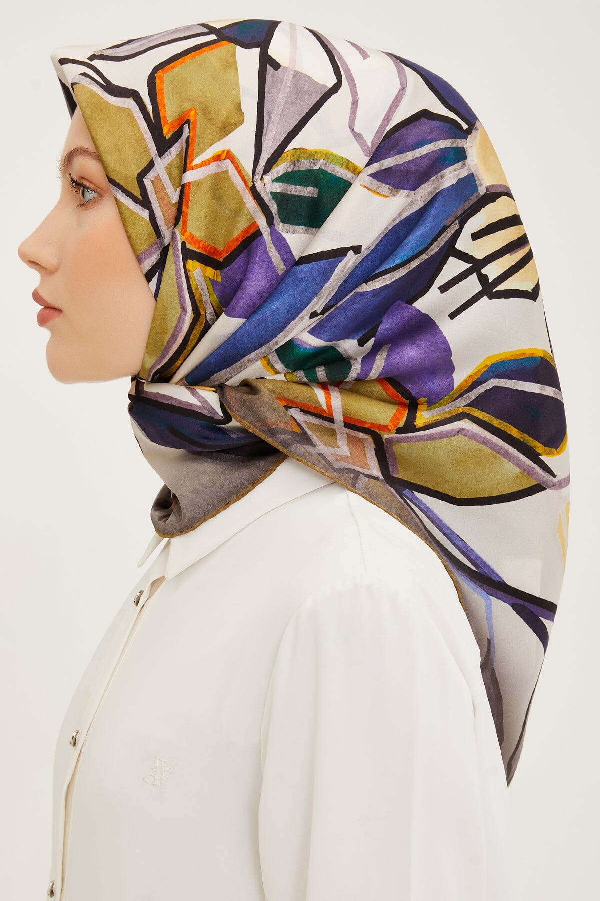 Armine Fion Floral Silk Scarf #6 Silk Hijabs,Armine Armine 
