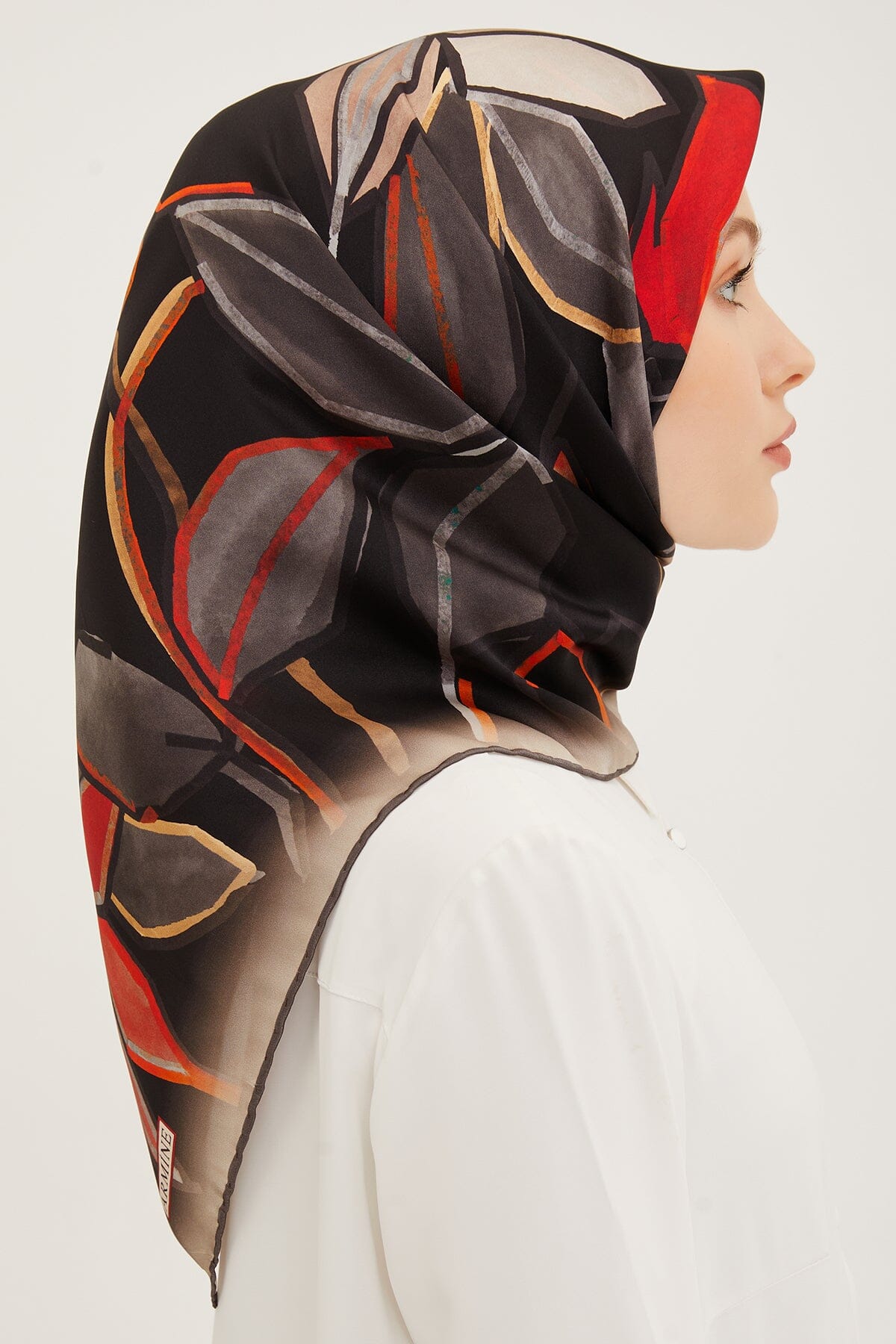 Armine Fion Floral Silk Scarf #7 Silk Hijabs,Armine Armine 