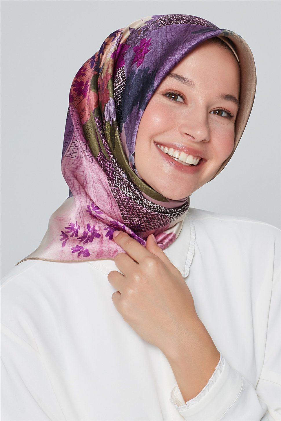 Armine Amaryllis Silk Hijab Scarf No. 34 - Beautiful Hijab Styles