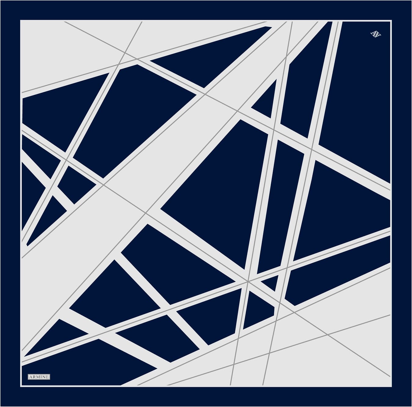 Armine Geometric Square Silk Scarf 