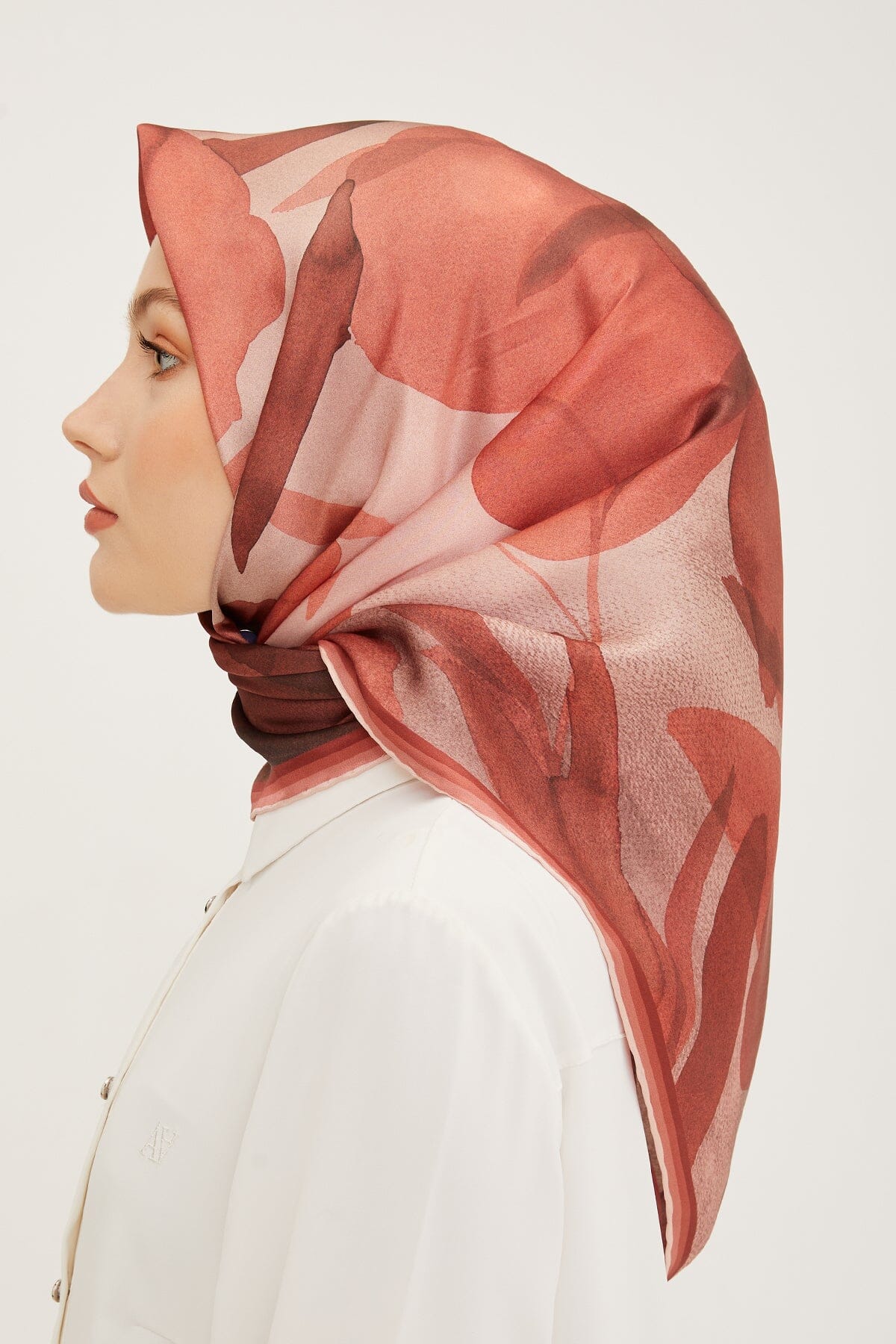 Armine Grace Floral Silk Scarf #33 Silk Hijabs,Armine Armine 