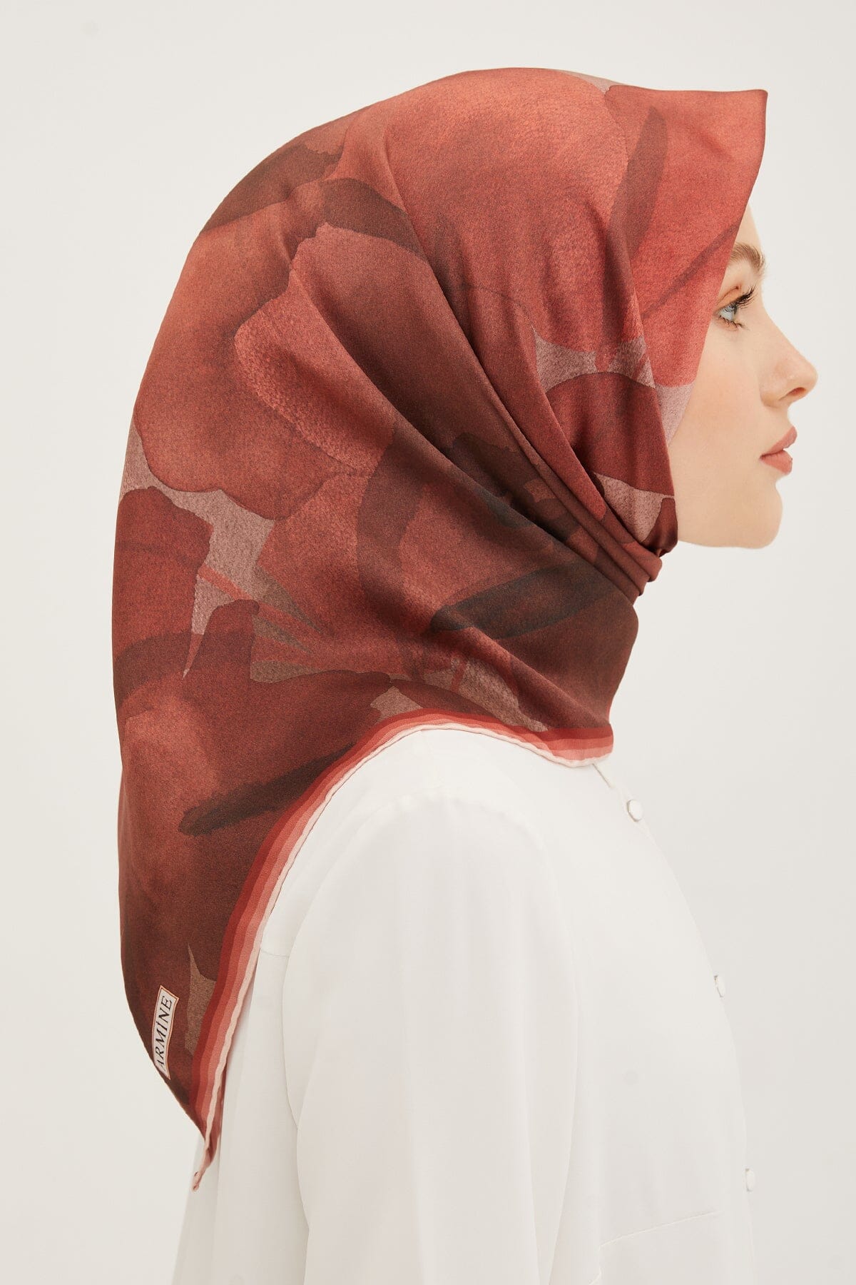 Armine Grace Floral Silk Scarf #33 Silk Hijabs,Armine Armine 