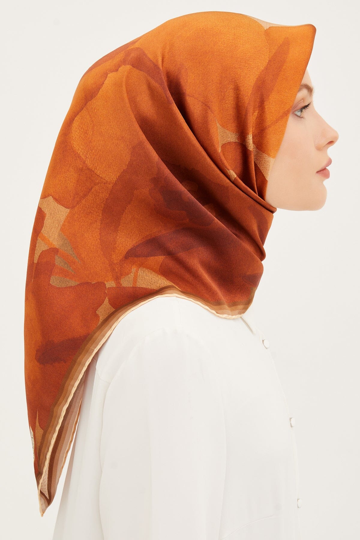 Armine Grace Floral Silk Scarf #35 Silk Hijabs,Armine Armine 