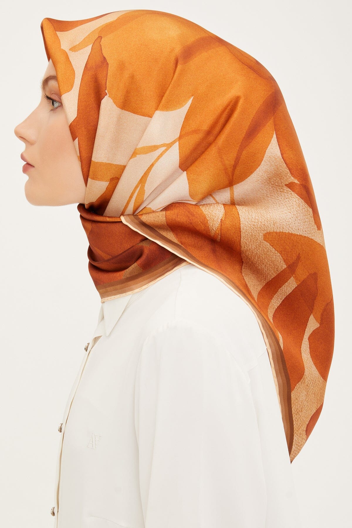 Armine Grace Floral Silk Scarf #35 Silk Hijabs,Armine Armine 