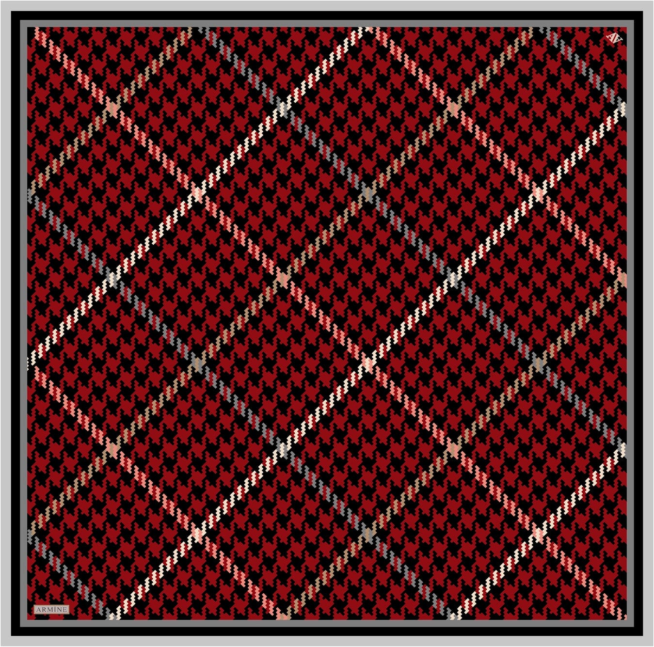 Armine HoundsTooth Square Silk Scarf #35 Silk Hijabs,Armine Armine 