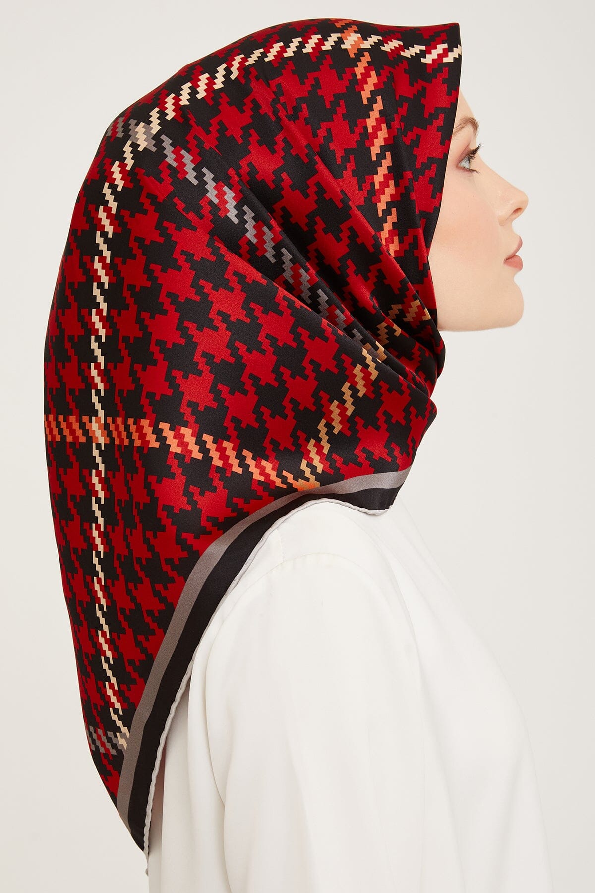Armine HoundsTooth Square Silk Scarf #35 Silk Hijabs,Armine Armine 
