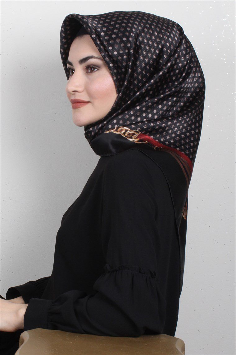 Armine Monogram Turkish Silk Scarf No. 33 - Beautiful Hijab Styles