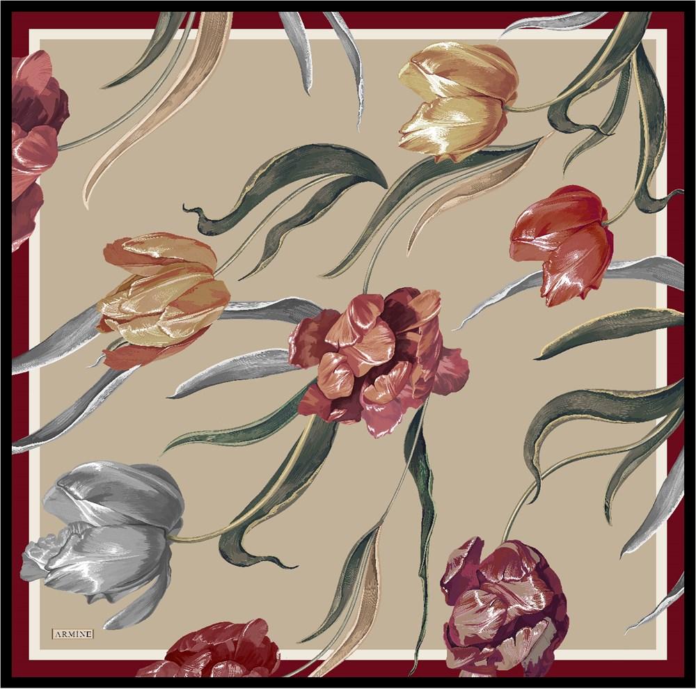Armine Lori Floral Silk Scarf No. 35 - Beautiful Hijab Styles