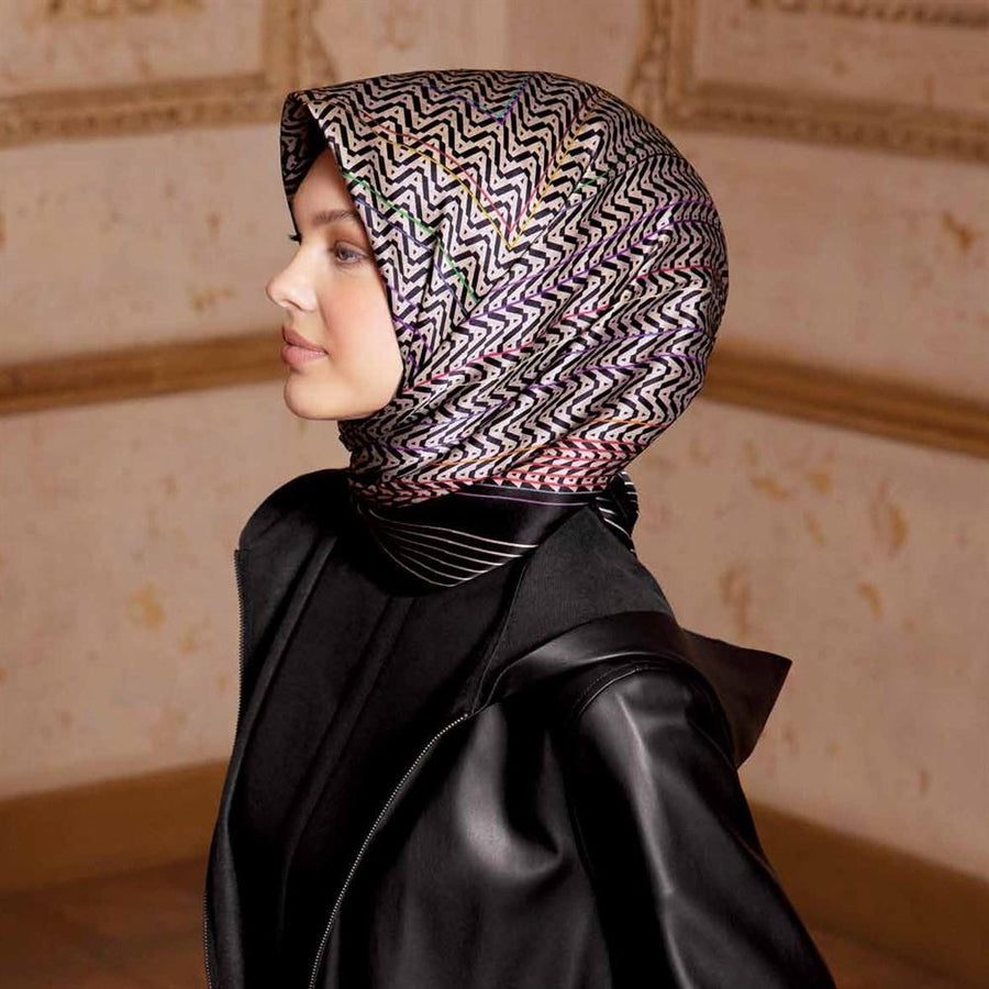 Armine Leah Women Silk Head Wrap No. 9 - Beautiful Hijab Styles
