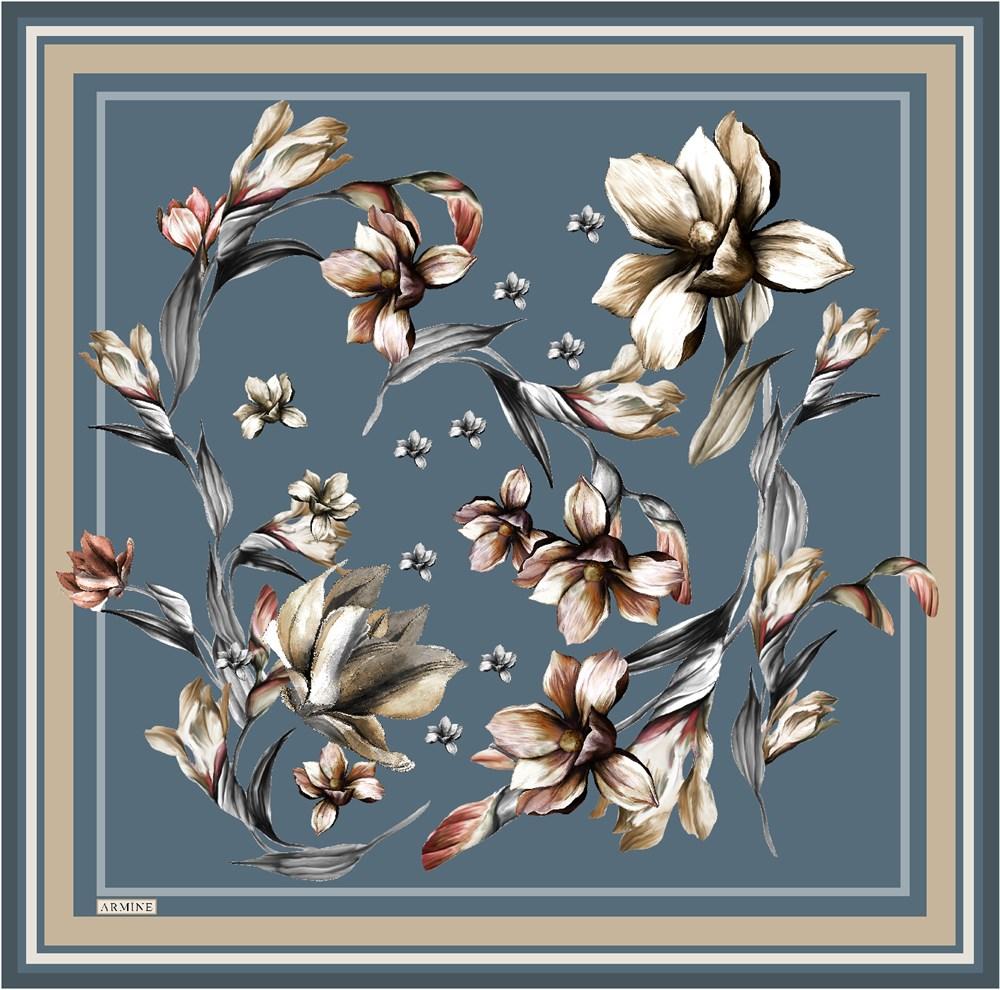 Armine Rhea Floral Silk Scarf No. 12 - Beautiful Hijab Styles