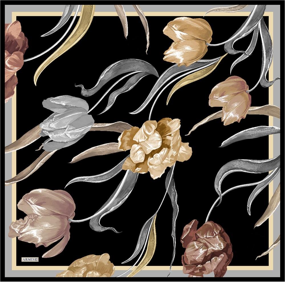 Armine Lori Floral Silk Scarf No. 40 - Beautiful Hijab Styles