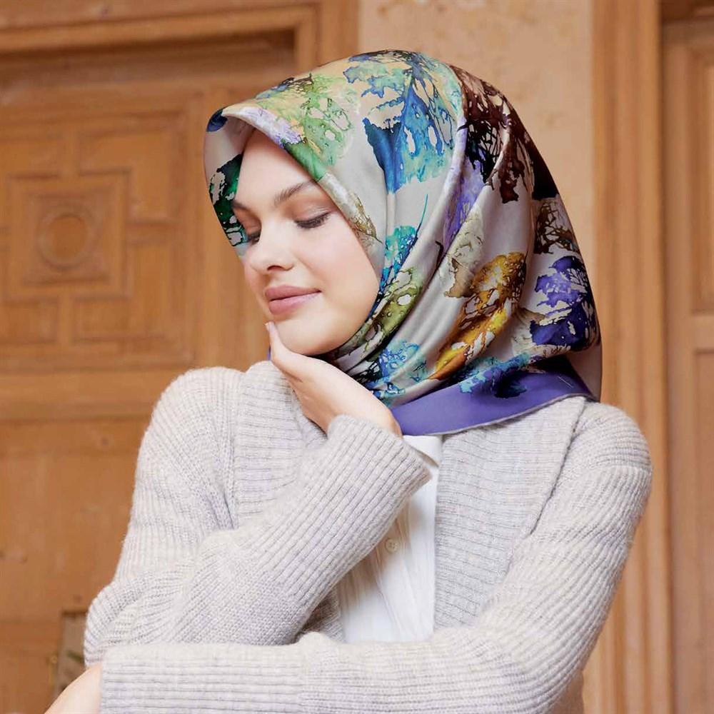 Armine Fann Floral Silk Scarf No. 2 - Beautiful Hijab Styles