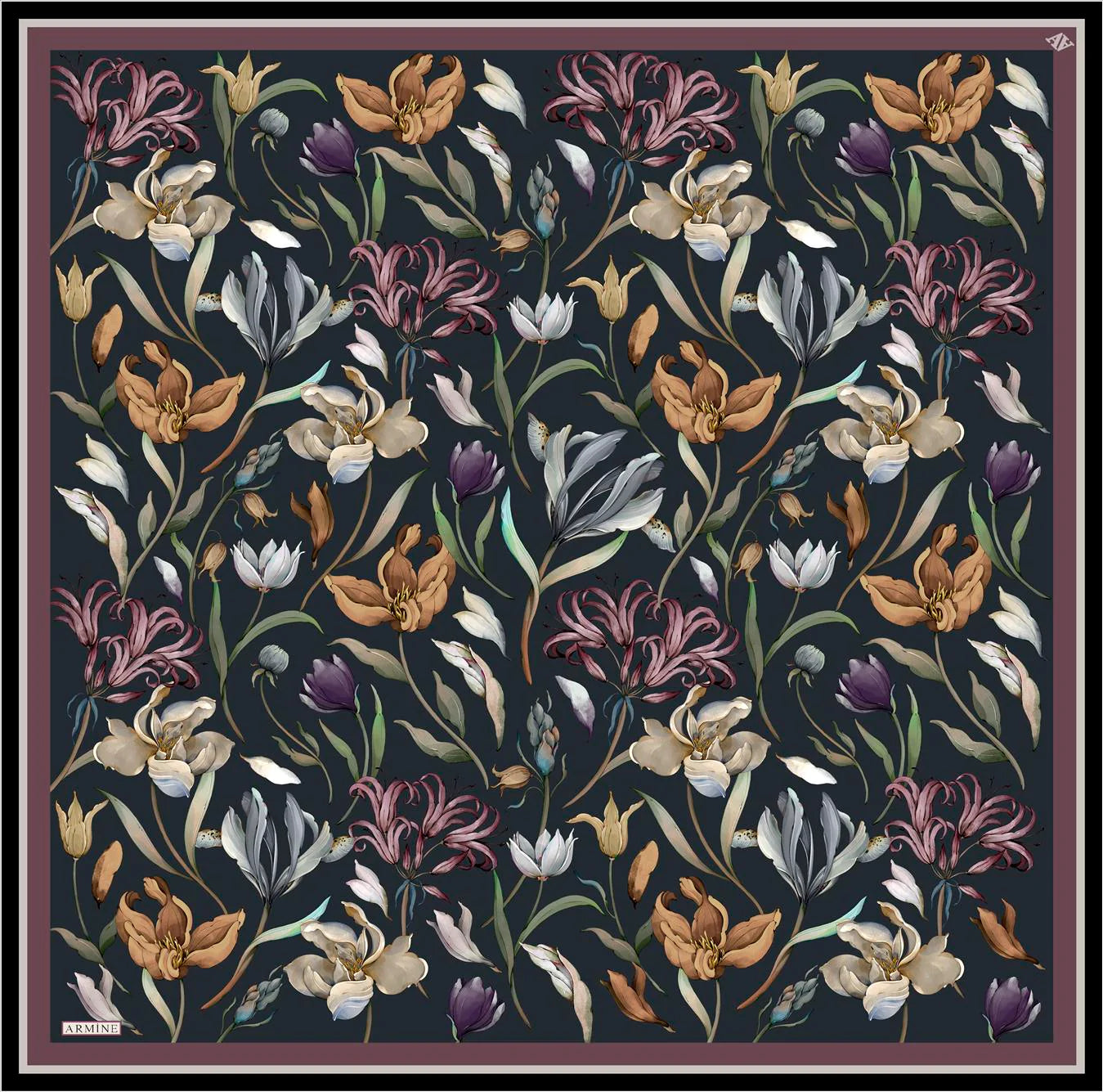 Armine Kelsey Floral Silk Scarf No. 2 Silk Hijabs,Armine Armine 