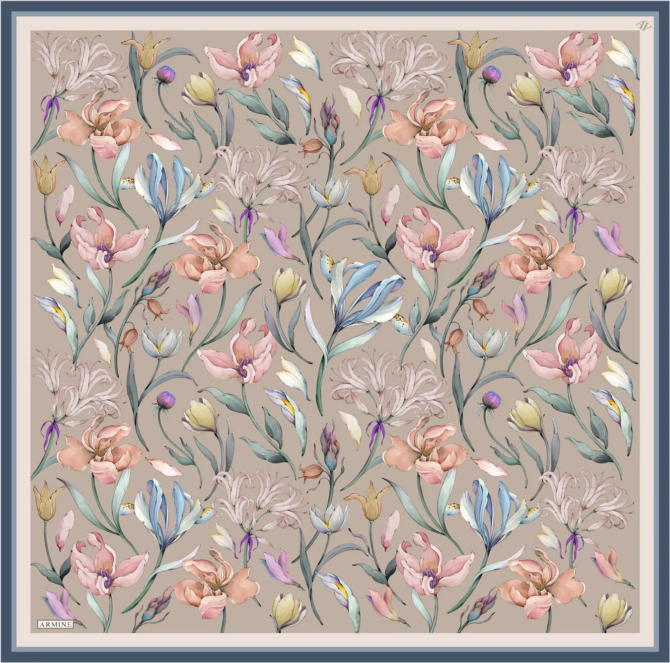 Armine Kelsey Floral Silk Scarf No. 32 Silk Hijabs,Armine Armine 