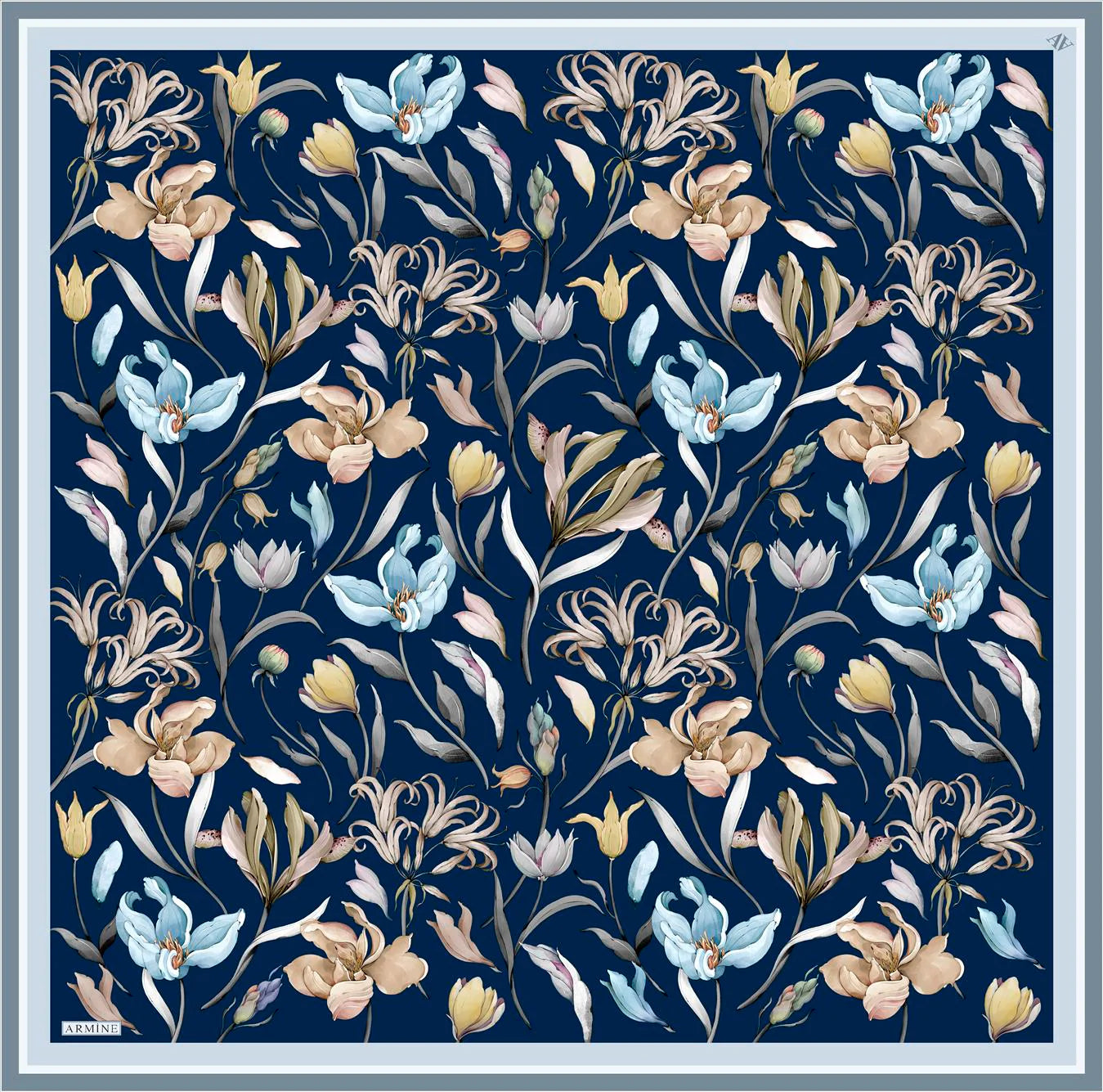Armine Kelsey Floral Silk Scarf No. 39 Silk Hijabs,Armine Armine 