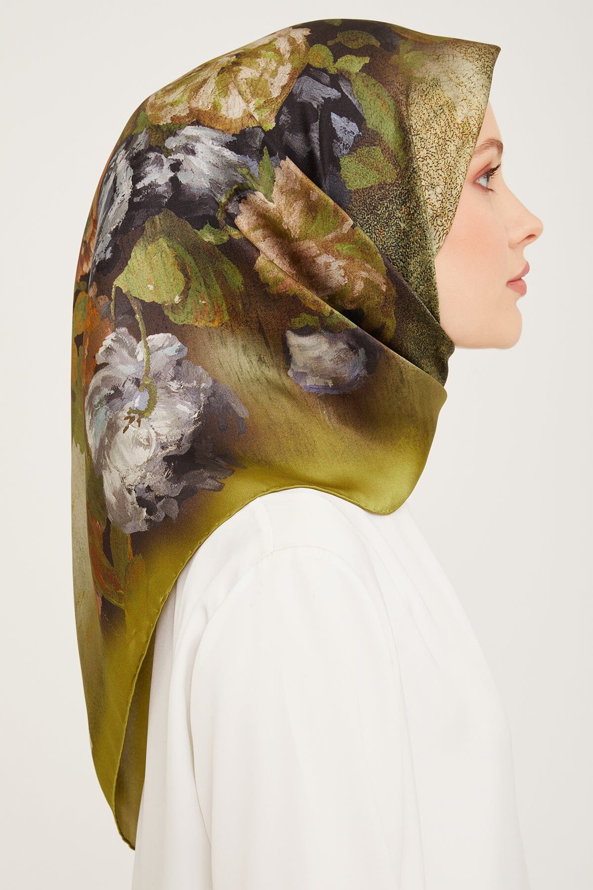 Armine Kemboja Floral Silk Scarf #1 Silk Hijabs,Armine Armine 