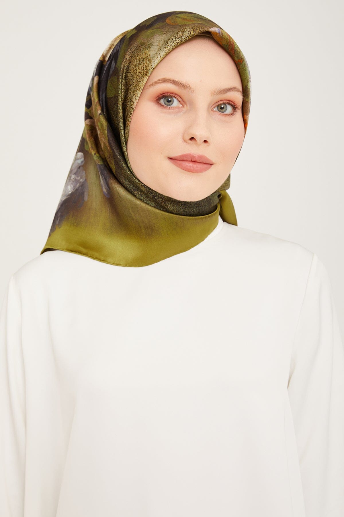 Armine Kemboja Floral Silk Scarf #1 Silk Hijabs,Armine Armine 