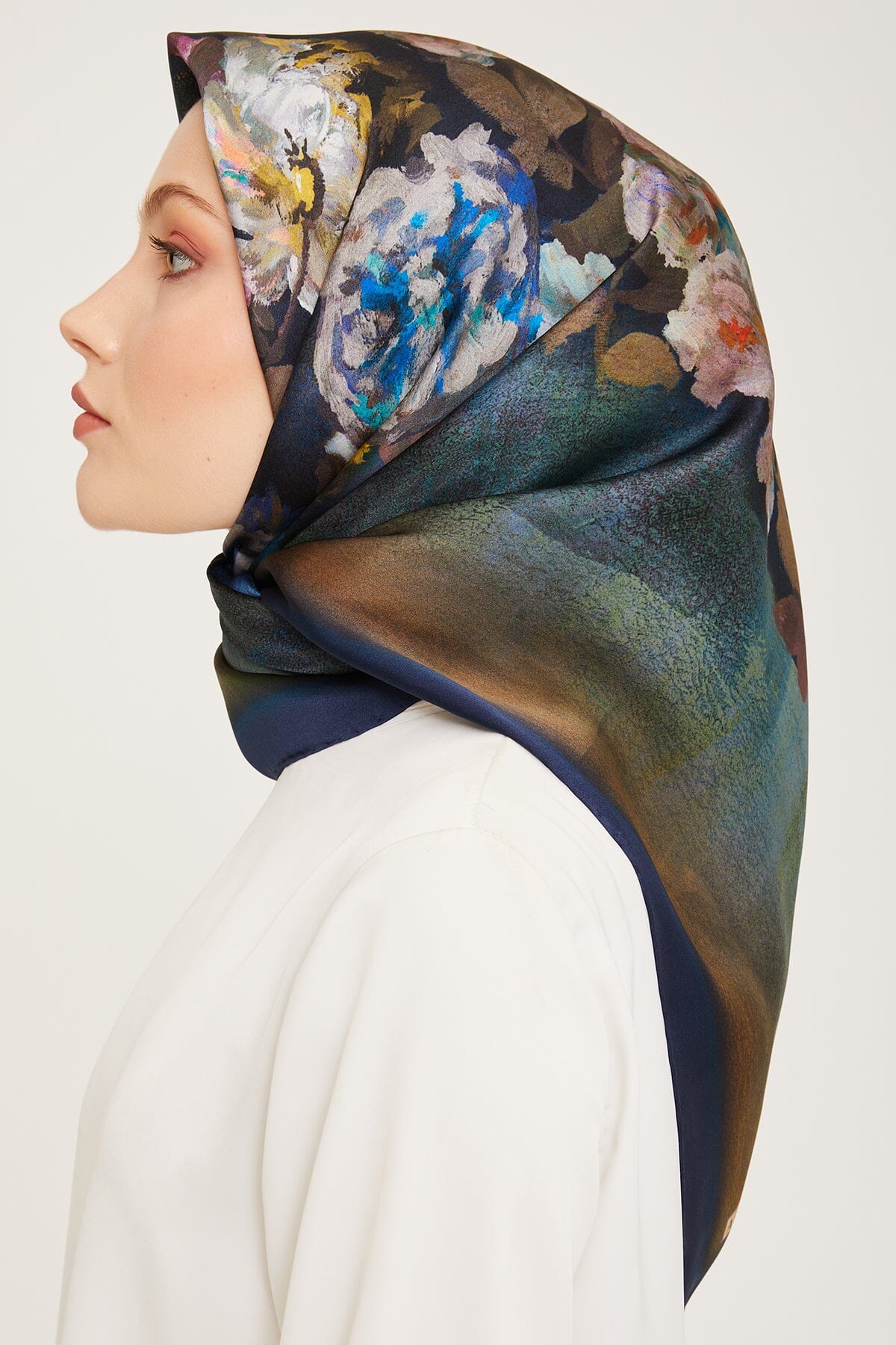 Armine Kemboja Floral Silk Scarf #31 Silk Hijabs,Armine Armine 