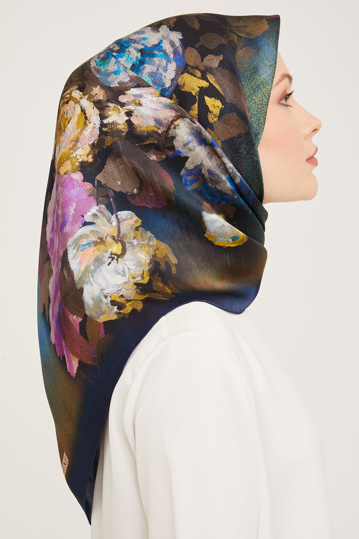 Armine Kemboja Floral Silk Scarf #31 Silk Hijabs,Armine Armine 