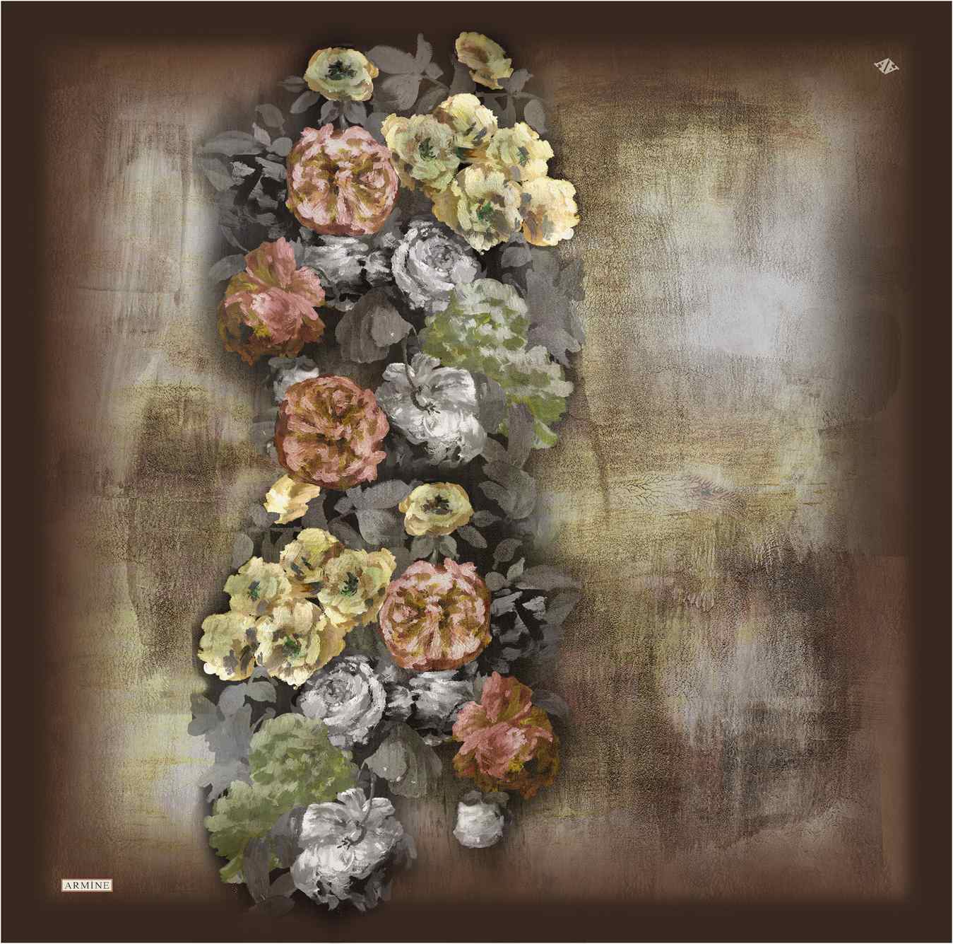 Armine Kemboja Floral Silk Scarf #34 Silk Hijabs,Armine Armine 