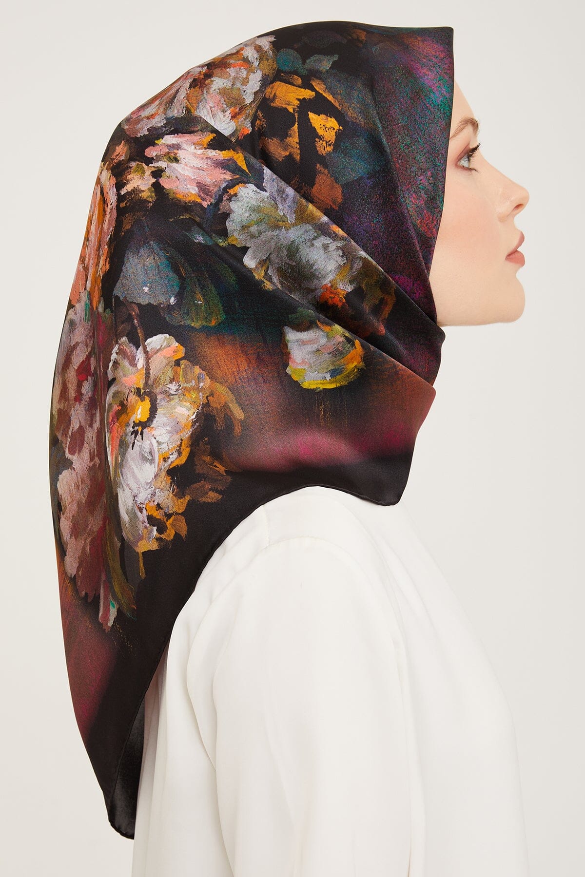 Armine Kemboja Floral Silk Scarf #4 Silk Hijabs,Armine Armine 