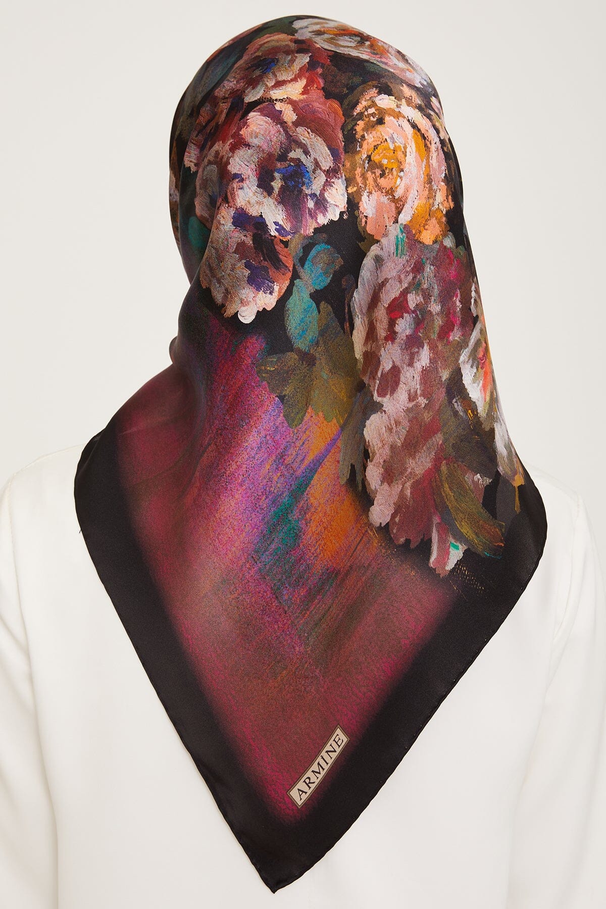 Armine Kemboja Floral Silk Scarf #4 Silk Hijabs,Armine Armine 