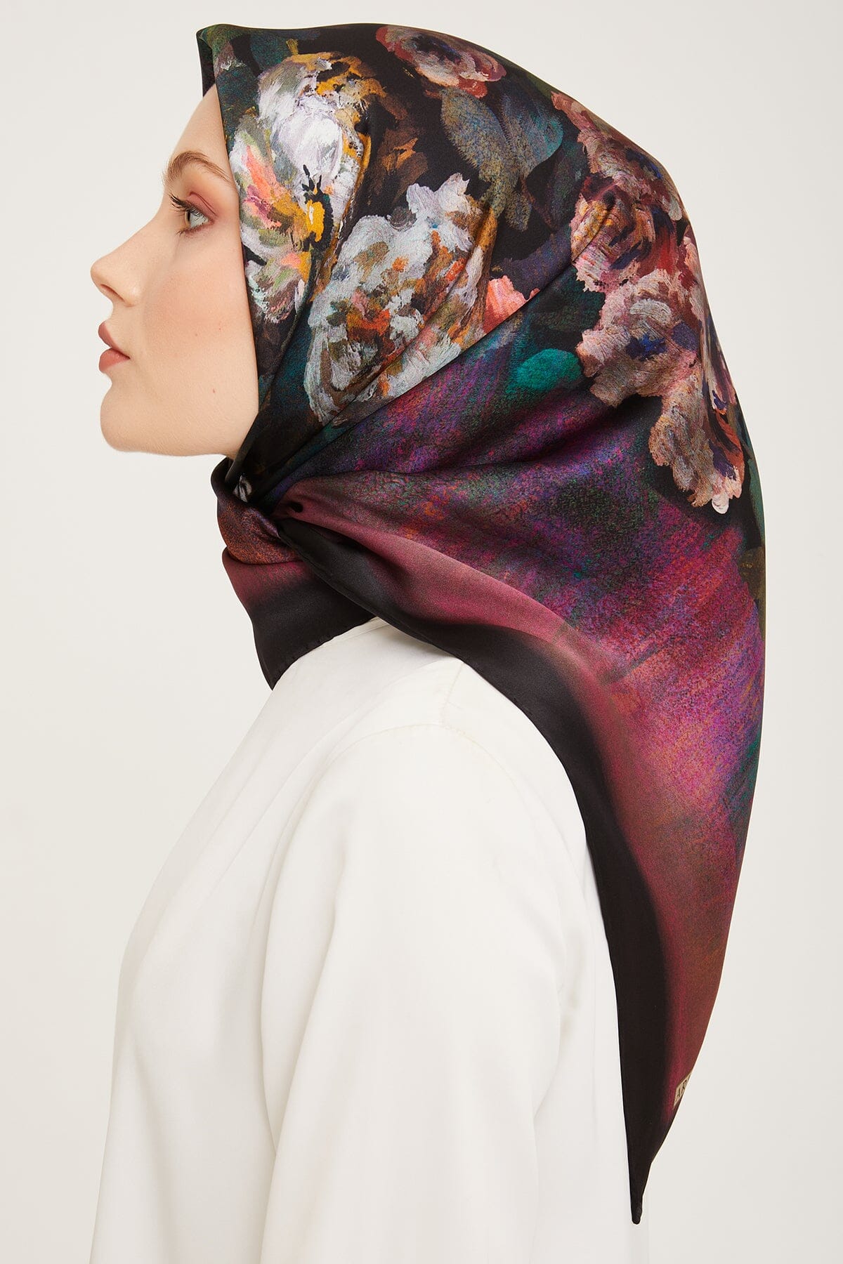 Armine Kemboja Floral Silk Scarf #4 Silk Hijabs,Armine Armine 
