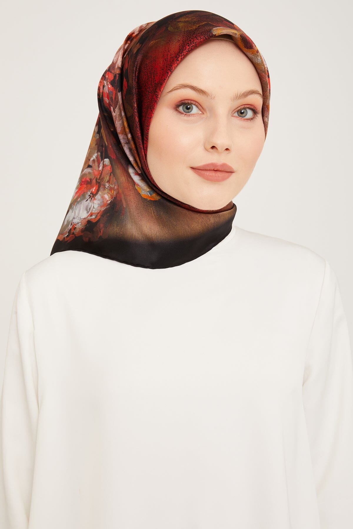 Armine Kemboja Floral Silk Scarf #5 Silk Hijabs,Armine Armine 