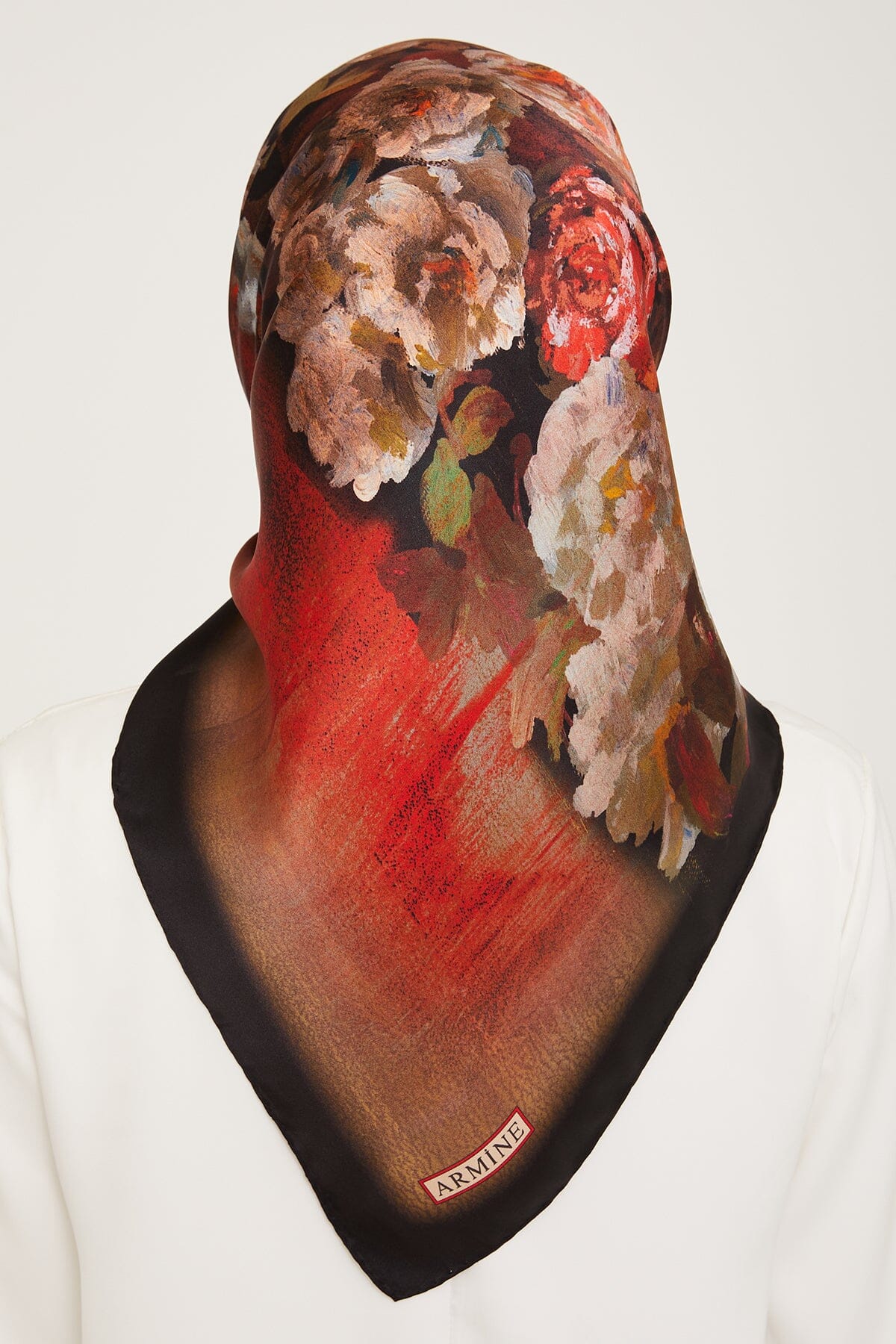 Armine Kemboja Floral Silk Scarf #5 Silk Hijabs,Armine Armine 
