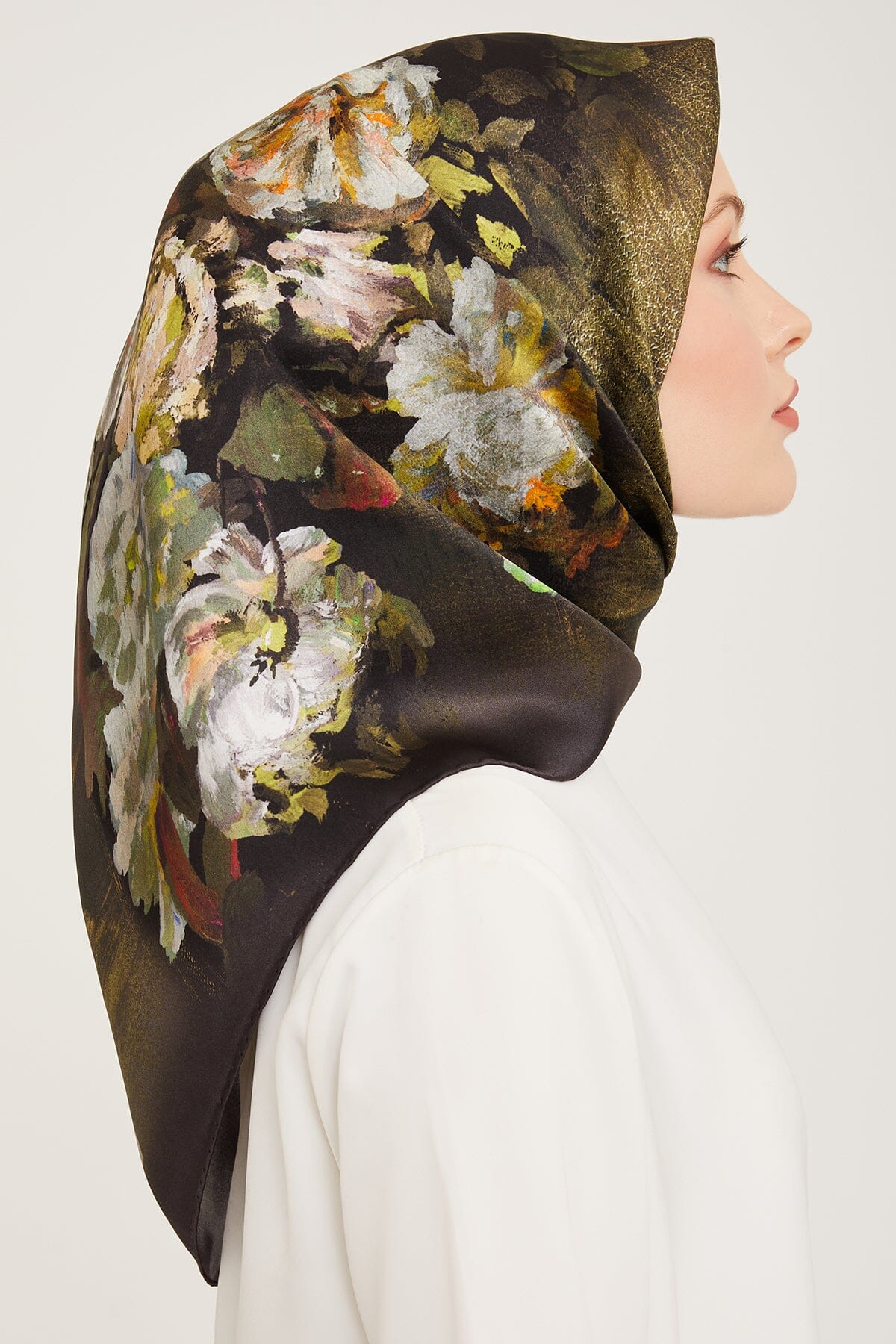 Armine Kemboja Floral Silk Scarf #51 Silk Hijabs,Armine Armine 