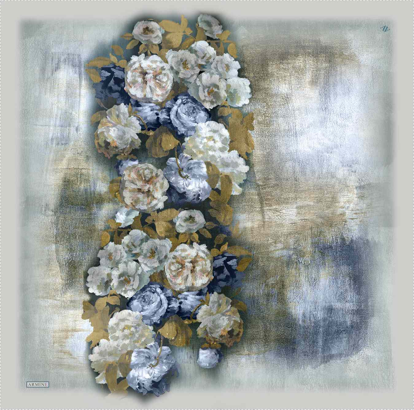 Armine Kemboja Floral Silk Scarf #52 Silk Hijabs,Armine Armine 