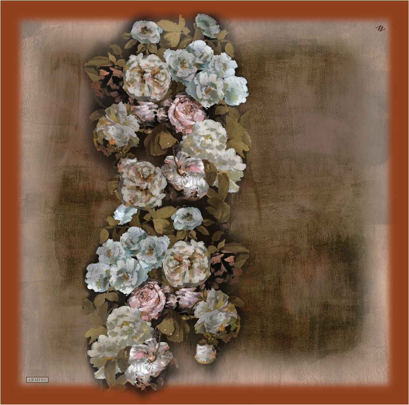 Armine Kemboja Floral Silk Scarf #53 Silk Hijabs,Armine Armine 