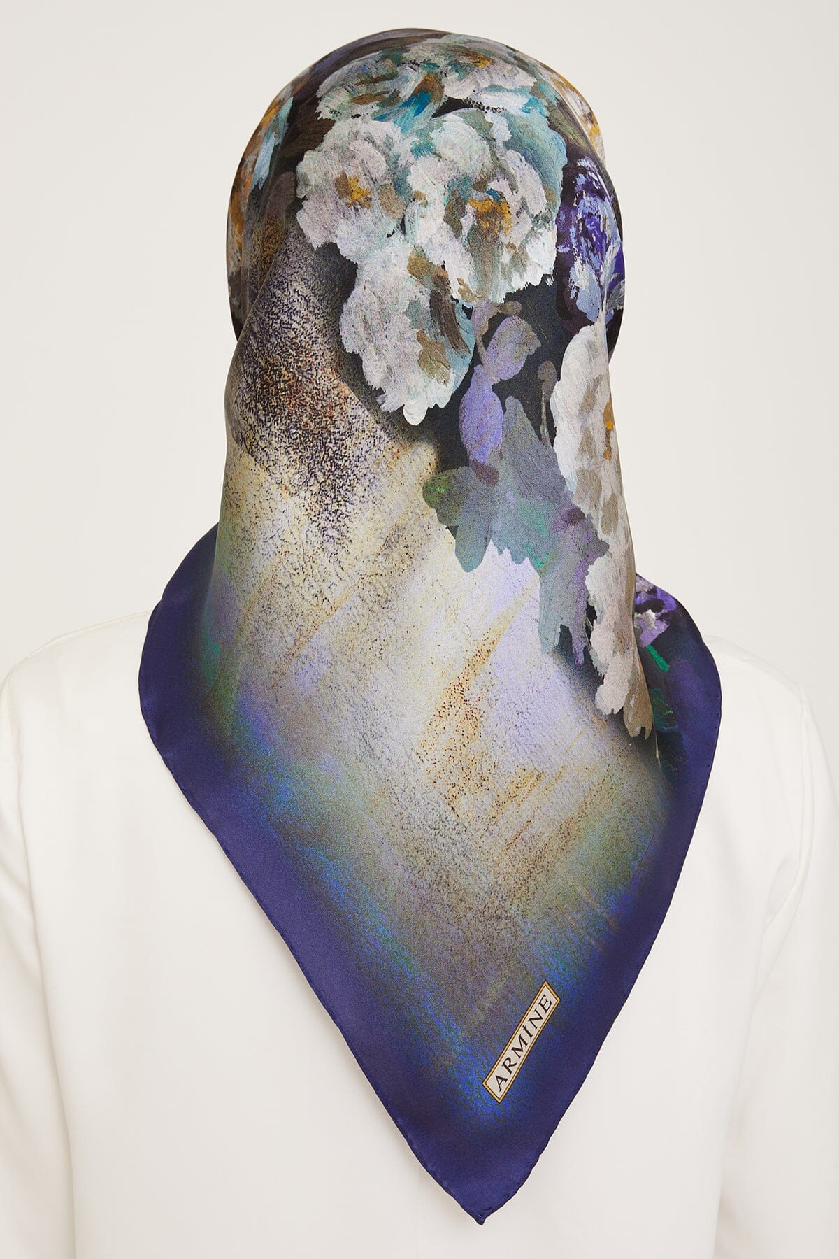 Armine Kemboja Floral Silk Scarf #8 Silk Hijabs,Armine Armine 