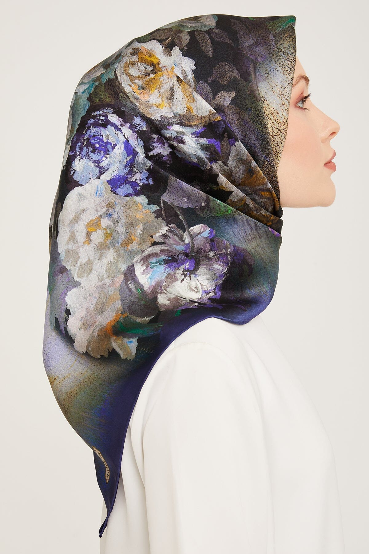 Armine Kemboja Floral Silk Scarf #8 Silk Hijabs,Armine Armine 
