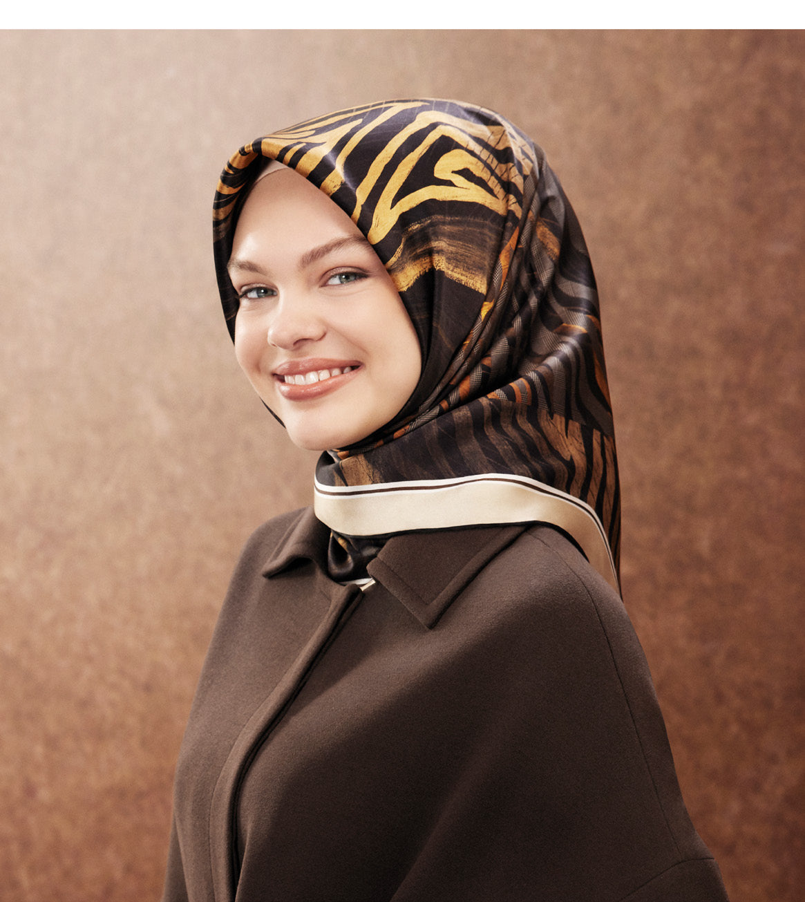 Armine Kitty Animal Print Scarf No. 31 Silk Hijabs,Armine Armine 